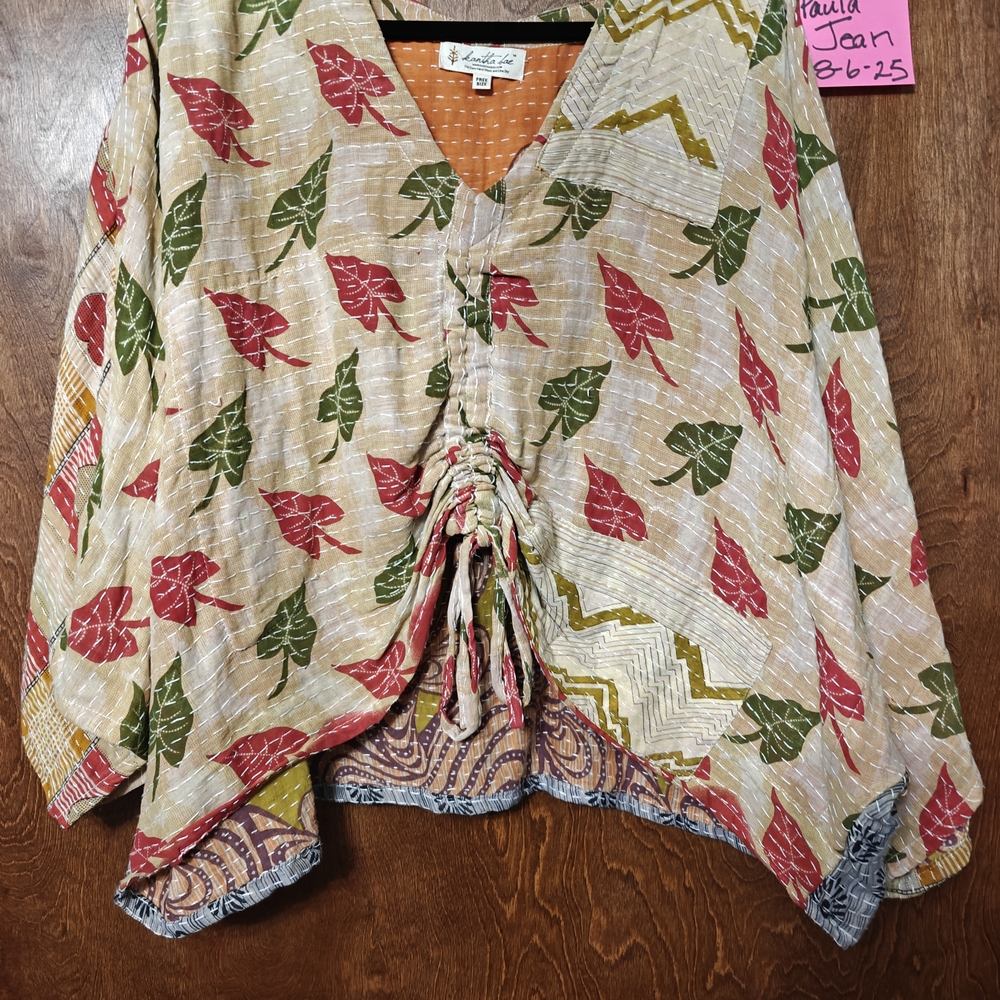 Kantha Bae Fall Leaves Butterfly Top